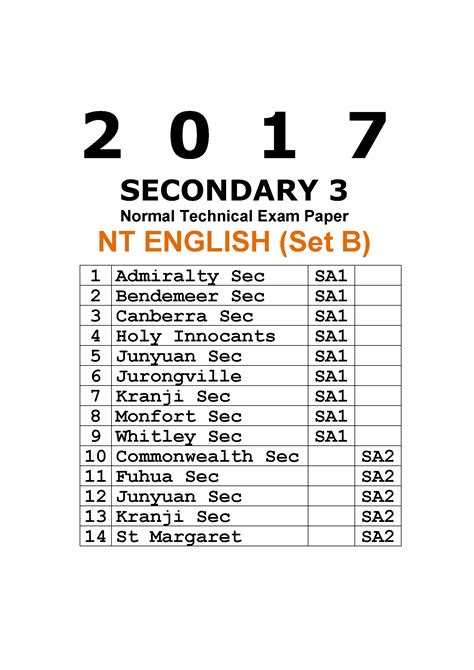 2017 Secondary .